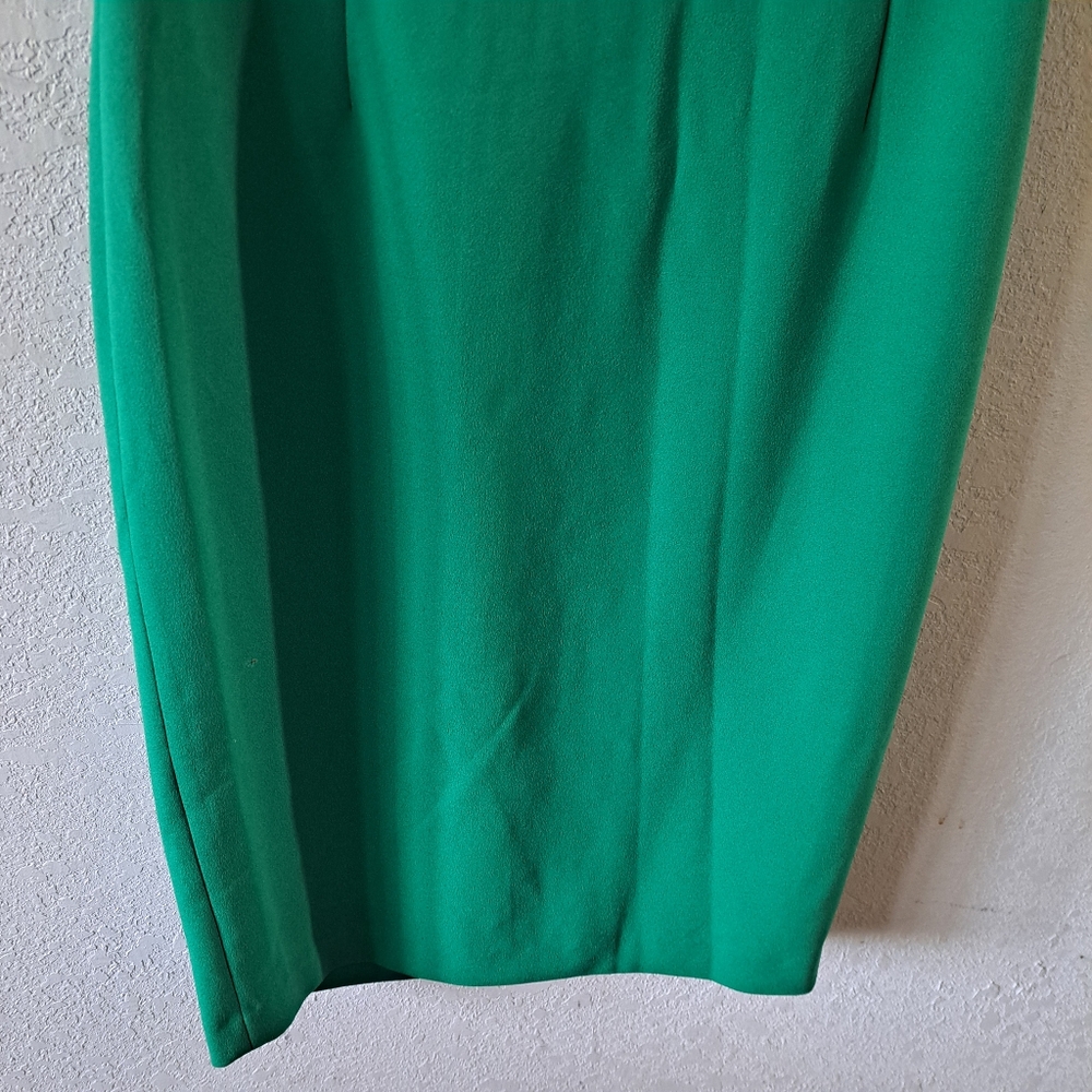 Calvin Klein Green V- Neck Sheath Dress - Picture 3 of 6